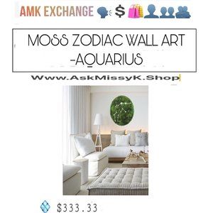AQUARIUS♒️ MOSS ZODIAC WALL ART Is On Sale NOW At Www.AMKExchange.Org 🗣💲🛍👤👥